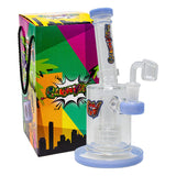 Jade Blue Tilt-Head Small Bong and Dab Rig