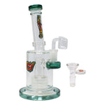 Teal Tilt-Head Small Bong and Dab Rig