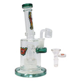 Teal Tilt-Head Small Bong and Dab Rig