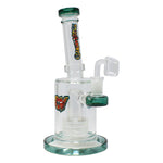 Teal Tilt-Head Small Bong and Dab Rig