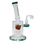 Teal Tilt-Head Small Bong and Dab Rig