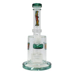 Teal Tilt-Head Small Bong and Dab Rig