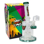 Teal Tilt-Head Small Bong and Dab Rig