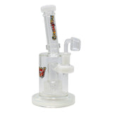 White Tilt-Head Small Bong and Dab Rig
