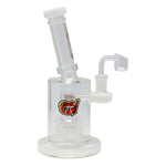 White Tilt-Head Small Bong and Dab Rig