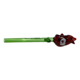 Red Rose Glass Pipe 7 Inches