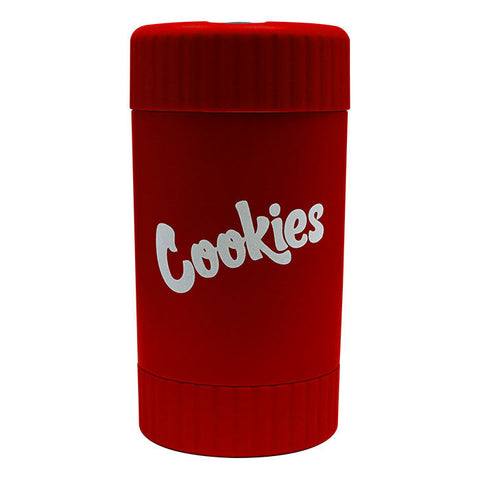 Red Cookies Led Stash Can with Grinder