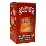 Orange Backwoods Led Stash Can with Grinder