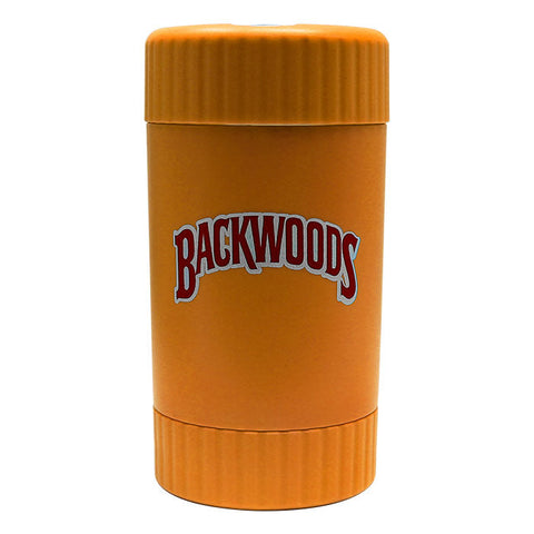 Orange Backwoods Led Stash Can with Grinder