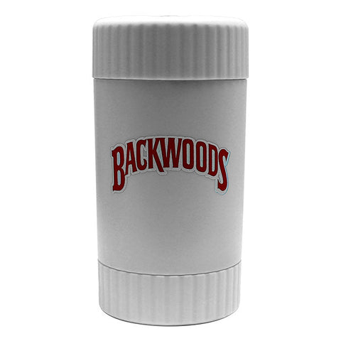 White Backwoods Led Stash Can with Grinder
