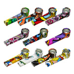 Assorted Graphic Design Silicone Pipe 4 Inches