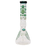Crown Glass  14 Inches Teal Green Canada 420 Bong