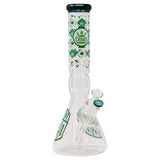 Crown Glass  14 Inches Teal Green Canada 420 Bong