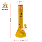 Maple Glass Jade Yellow Beaker Bong 14 Inches