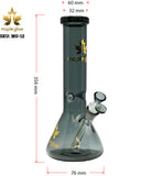 Maple Glass Grey Beaker Bong 12 Inches