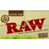 Raw Organic Hemp single wide Rolling Papers