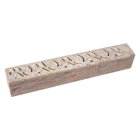 Rectangular  Shape Carving Stone Incense And Cone Holder