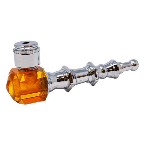 HEAD COLORED YELLOW ACRYLIC METAL PIPE