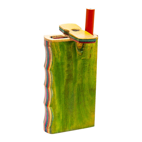 STRIPED COLORED WOODEN DUGOUT WITH GRIP 3 INCHES