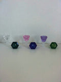 HEXAGON COLORED GLASS BOWL WITH 19MM JOINT