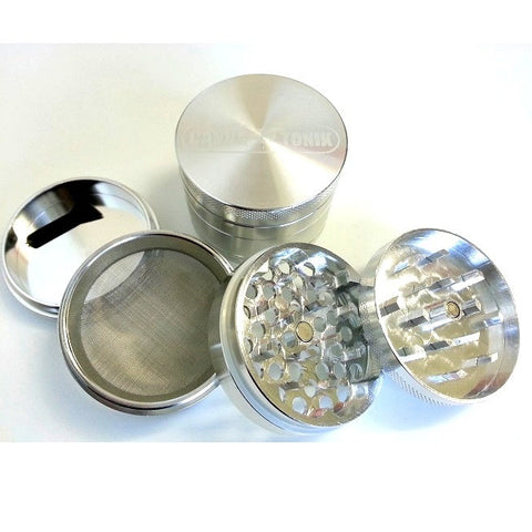 CANNATONIK ANODIZED ALUMINIUM GRINDER 56 MM SILVER