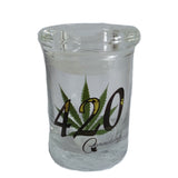 CANNATONIK 420 ON LEAF AIRTIGHT GLASS JAR 3 INCHES