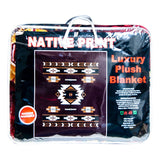 Native Print Burgundy Queen Size