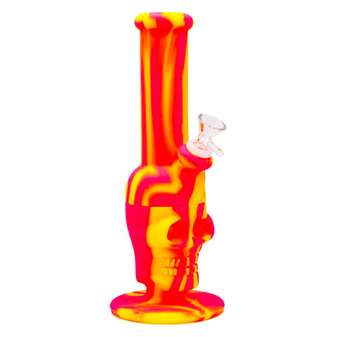 CANNATONIK Silicone STRIPED PINK SKULL BONG