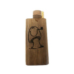 SMOKING MUSHROOM WOODEN DUGOUT 4" INCHES