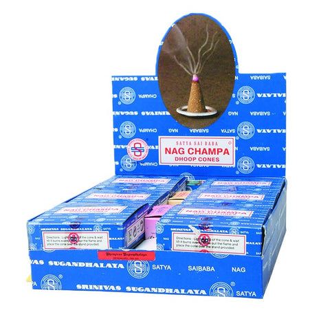 SATYA NAG CHAMPA CONE DISPLAY OF 12