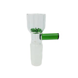 GREEN IN BUILT SCREEN  GLASS BOWL WITH HANDLE 14 MM