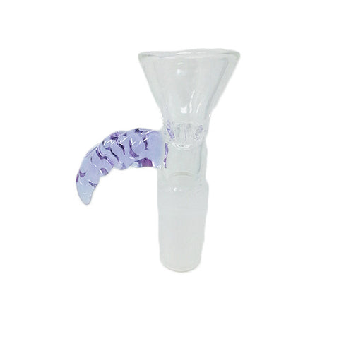 PURPLE GLASS BOWL WITH TWIST HANDLE 14MM