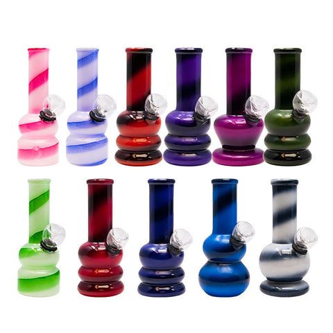 Assorted Mini Striped Bongs 5 Inches