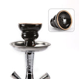 Black Arab Shisha Hookah Set Complete Sheesha Narguile Bowl Charcoal Tray Double Tube Water Pipe Smoking Accessories