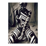 Black and White Pattern African Woman Poster HD Print Canvas Painting Unique Figure Wall Art Pictures Living Room Decor Mural