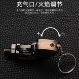 Metal Mini Red Flame Kechain Lighter Windproof Butane Gas Lighter Cigarette Jet Turch Lighter Smoking Accessories Men Gifts