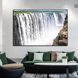 HD Canvas Print Realistic Waterfall Landscape Painting Wall Art Picture Posters and Print Living Room Decoration Canvas Painting
