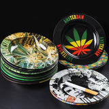 New 1pcs Metal Cigarette Ashtray Home Creative Personality Bar Cigar Ashtray Portable Men's Gadgets Smoking Accessories