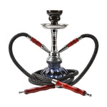 Black Arab Shisha Hookah Set Complete Sheesha Narguile Bowl Charcoal Tray Double Tube Water Pipe Smoking Accessories