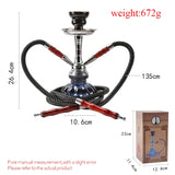 Black Arab Shisha Hookah Set Complete Sheesha Narguile Bowl Charcoal Tray Double Tube Water Pipe Smoking Accessories