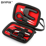 Vape DIY Tool Kit Bag With Cigarette Organic Cotton Wire Coil Jig Winding Ceramic Tweezers Pliers for RDA E-Cigarette Accessorie