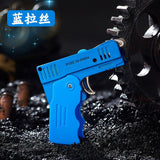 Free Fire Double Flame Jet Pistol Lighter Torch Turbo Unusual Lighter Windproof Refillable Butane Gas Lighter Gadgets For Men