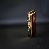 COHIBA Portable Outdoor Metal Windproof Butane Gas Lighter 3 Torch Blue Flame Jet Cigar Lighter Gift Box Men's Gift isqueiro