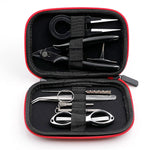 Smoking Set Tool Kit Bag Tweezers Pliers Wire Band Coil Jig Cotton For X9 RDA ZEUS X Cigarette Accessories