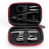 Smoking Set Tool Kit Bag Tweezers Pliers Wire Band Coil Jig Cotton For X9 RDA ZEUS X Cigarette Accessories