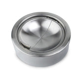 Portable Stainless Steel Windproof Ashtray Rotating Black Sticky Skin Model Rotating Ordinary Cigarette Ashtray Push Smoking Set