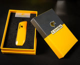 COHIBA Portable Outdoor Metal Windproof Butane Gas Lighter 3 Torch Blue Flame Jet Cigar Lighter Gift Box Men's Gift isqueiro