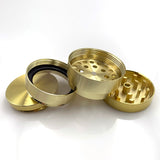 Herb Grinder 3 layer 4 Parts Zinc Alloy 40mm Tobacco Crusher Gold Grinder Herbal Crusher Hookah Pipe Smoke Accessories