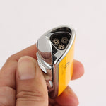 COHIBA Portable Outdoor Metal Windproof Butane Gas Lighter 3 Torch Blue Flame Jet Cigar Lighter Gift Box Men's Gift isqueiro
