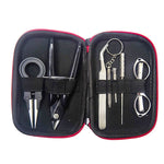 Smoking Set Tool Kit Bag Tweezers Pliers Wire Band Coil Jig Cotton For X9 RDA ZEUS X Cigarette Accessories